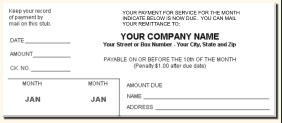 YOUR PAYMENT FOR SERVICE FOR THE MONTH INDICATE BELOW IS NOW DUE.  YOU CAN MAIL YOUR REMITTANCE TO: